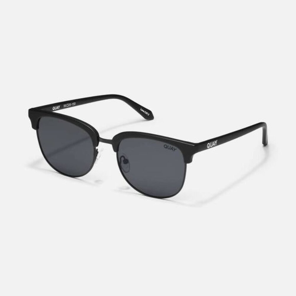 QUAY Australia men's evasive sunglasses in black/smoke polarized
